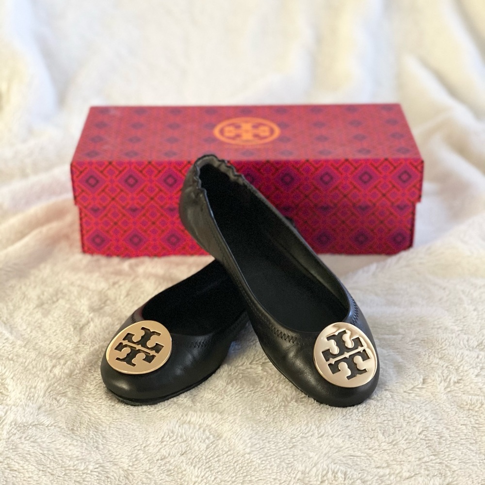 Tory Burch Minnie Travel Ballet Flat Black